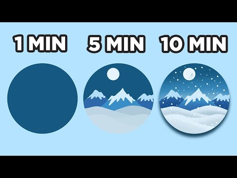 You Can Draw This LANDSCAPE in PROCREATE in just 10 minutes - beginner tutorial