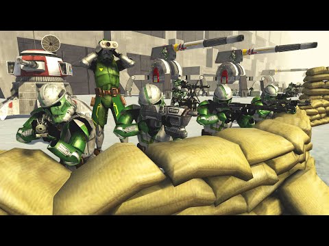 Can Clones Hold the SUPER-WALL Defense?! - Men of War: Star Wars Mod Battle Simulator