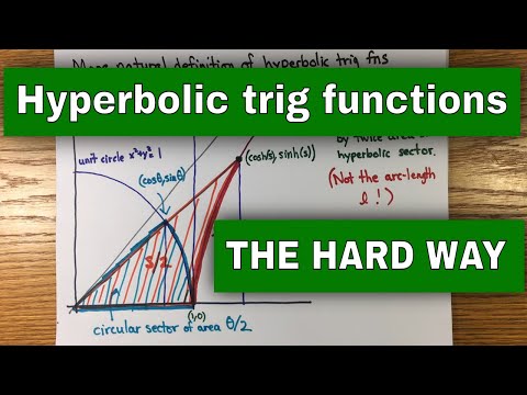 Hyperbolic Trig Functions THE HARD WAY