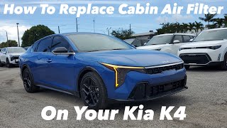 How to replace cabin air filter on your Kia k4