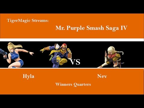 Mr. Purple Smash Saga IV- Hyla (Zero Suit Samus, C. Falcon) vs Nev (Sheik)- Winners Quarters Smash 4