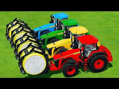 HARVESTING AND LOAD COTTON WITH JOHN DEERE TRACTORS - Farming Simulator 22