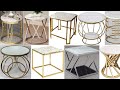 Metal Frame Marble Top Coffee Table And Side Table Designs As Metal Furniture Ideas 2