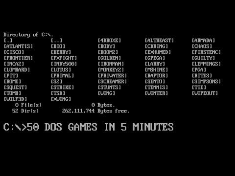 50 DOS games in 5 minutes