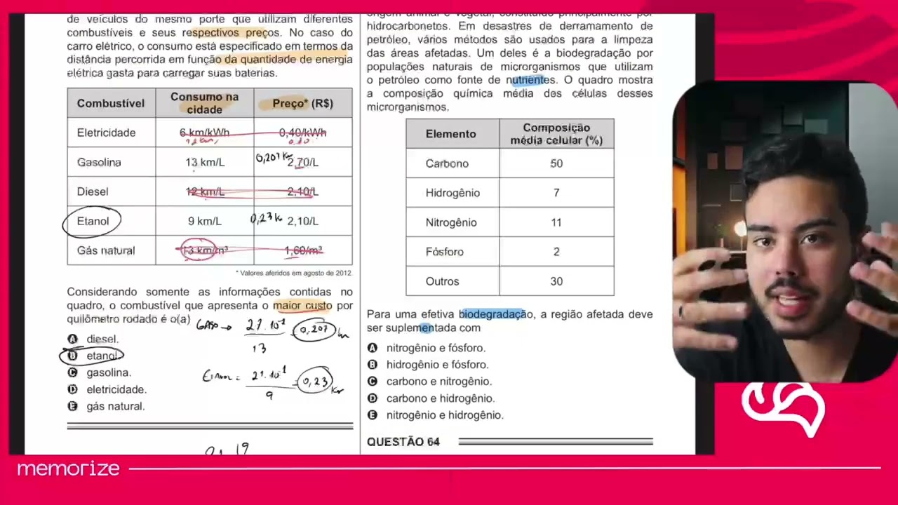 Resolução em Vídeo — Questão 63 ENEM 2016 PPL