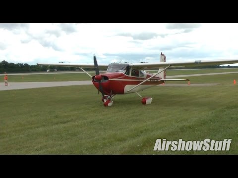 Gusty Crosswind Landings! EAA AirVenture Oshkosh 2014 Sunday Arrivals Compilation (Part 4)