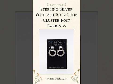 Sterling Silver Oxidized Ropy Loop Cluster Post Earrings #renatarubio925 #renatarubio #wireearrings
