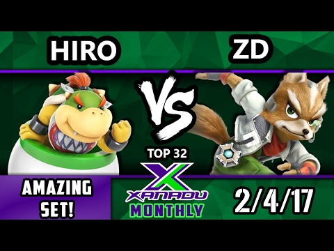 S@X Feb Monthly - INc. ZD (Fox) Vs. Hiro (Diddy Kong, Bowser Jr.) SSB4 - smash 4 - Smash Wii U