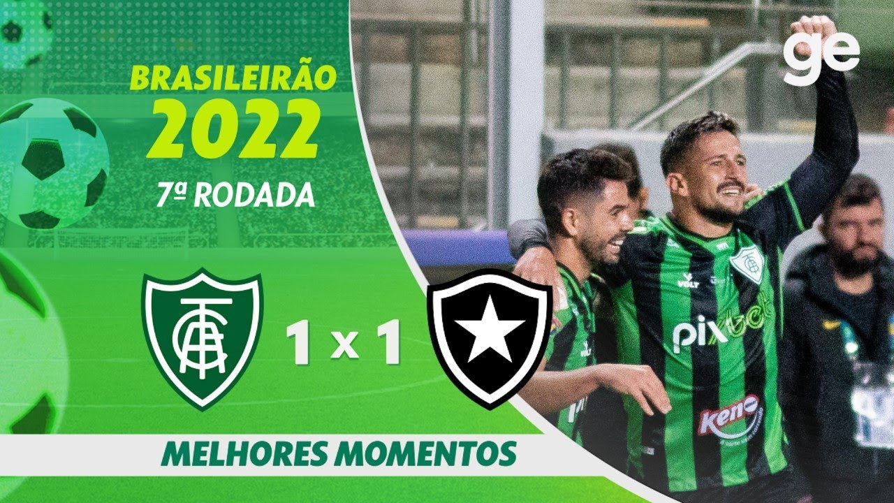 VÍDEO: Gols e melhores momentos do empate entre América-MG e Botafogo na Arena Independência