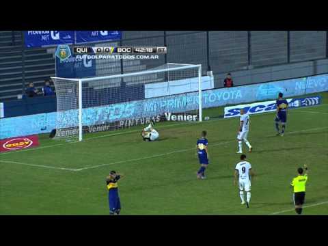 Atajada de Dulcich. Quilmes 0 - Boca 0. Fecha 9. Torneo Final 2014. Fútbol Para Todos