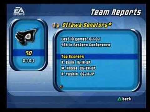 NHL 2001 PS2 - Gameplay part 1 of 3