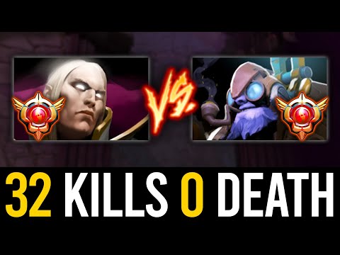 GRANDMASTER INVOKER vs GRANDMASTER TINKER MID | EPIC GAME 32 KILLS 0 DEATH | Dota 2 Invoker