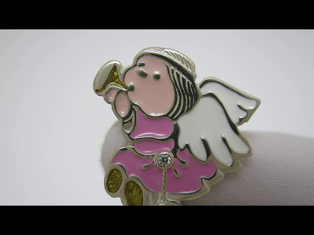 Серебряная ложка с ангелочком 5лт Видеообзор