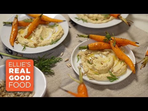 Hummus with Cumin Roasted Carrots Recipe