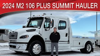 A preview image of the linked video showcasing 2024 Freightliner M2 106 Plus Summit Hauler