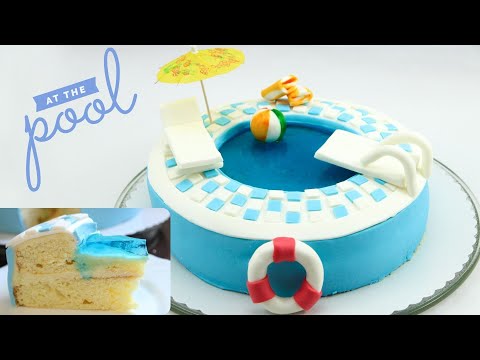 Swimming Pool-Torte / Pool-Torte / Pool Cake / Swimming Pool Cake selber machen