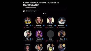 FOUSEY TUBE VS KEEMSTAR FULL TWITTER SPACE