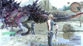 FINAL FANTASY XV - Bandersnatch Boss Fight l Level 10 Vs. Level 38 Boss