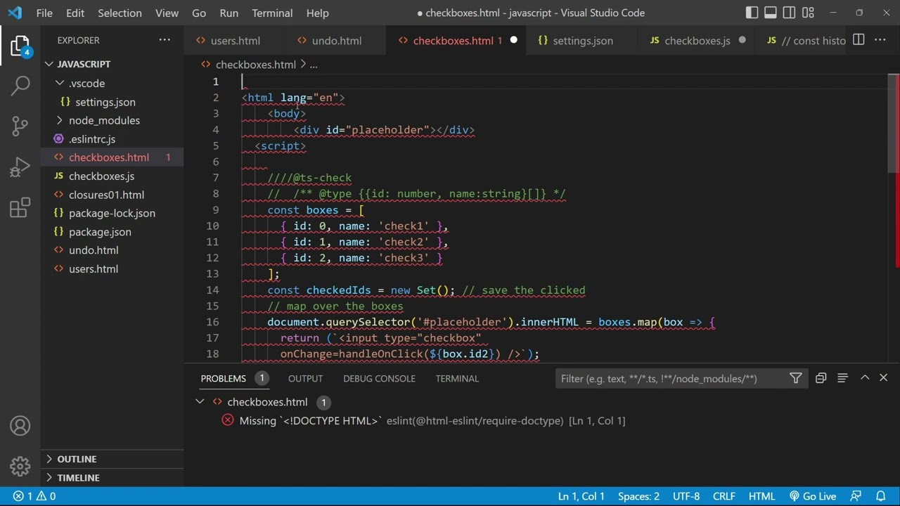 How to use ESLint in VSCode for JavaScript projects