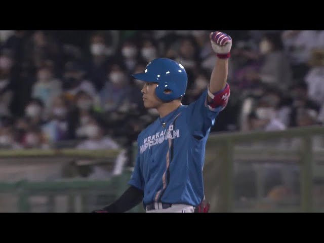 【7回表】ファイターズ・野村佑希 センターへのタイムリーヒットを放つ!! 2022年5月18日 オリックス・バファローズ 対 北海道日本ハムファイターズ