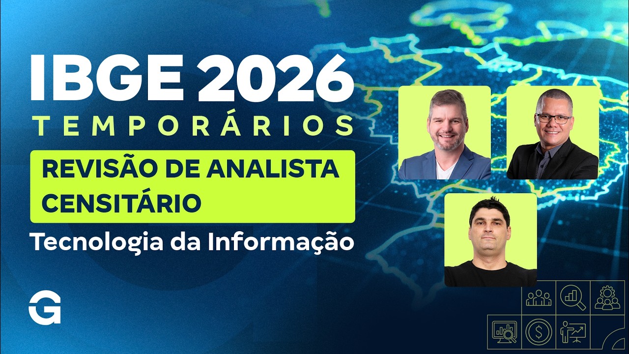 Concurso IBGE Temporários 2026: Revisão de Analista Censitário (Área: Tecnologia da Informação)