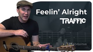Feelin Alright - Joe Cocker (Easy Songs Beginner Guitar Lesson BS-102) How to play