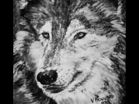 Louise du Toit - Ode to the Wolves - Wolf Paintings by Vincent A Kennard