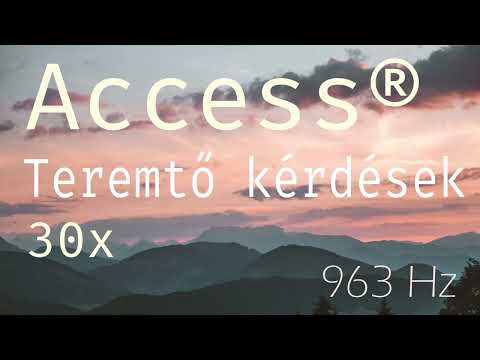 Access® Teremtő kérdések 30x - 963 Hz