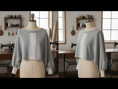 🤯🎯 SHOCKINGLY EASY! NO PATTERN, ONE CUT BLOUSE FOR EVERY SIZE ✂️