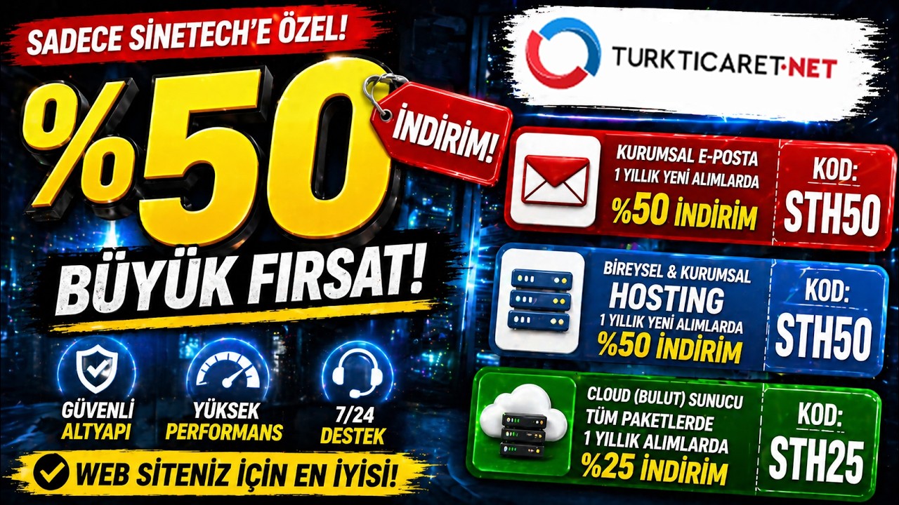 Türk Ticaret Net'ten %50'ye Varan İndirimler (Hosting + Mail + Cloud)
