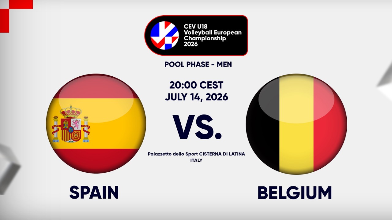 Full Match | Spain vs. Belgium | CEV U18 Volleyball European Championship 2026 | Men