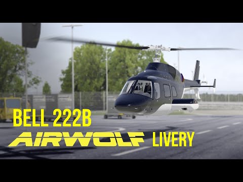 Bell 222B helicopter (Airwolf livery) – dangerous and forbidden maneuvers at Munich Airport (EDDM)