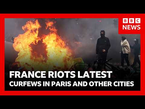 Police order curfews in cities across France after days of riots and looting | BBC News