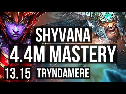 SHYVANA vs TRYNDAMERE (TOP) | 4.4M mastery, 9 solo kills, Legendary, 600+ games | EUW Master | 13.15