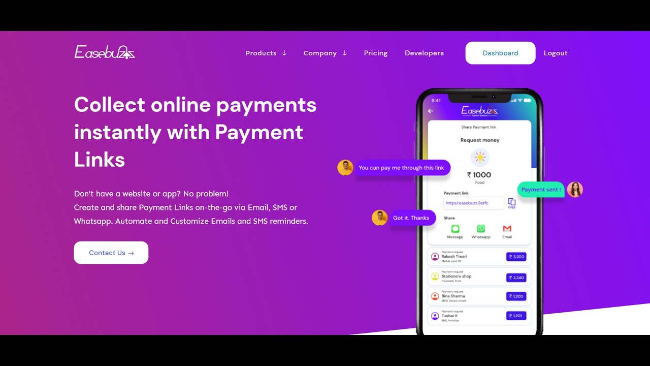 Payment Links: Create, Share & Accept Payments Online | Easebuzz