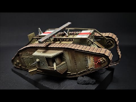 British Heavy Tank Mk.V Male with full interior  for my first WW1 Diorama