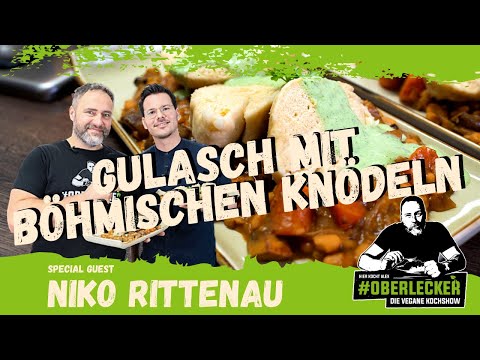 Veganes Gulasch mit böhmischen Knödeln... Special Guest ist Niko Rittenau