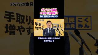 【国民民主党】念願のガソリン減税実現間近のはずが？ #国民民主党 #玉木雄一郎 #榛葉賀津也 #参院選 #石破茂 #ガソリン減税