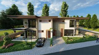 3D Bina Tasarımı Animasyon | İkiz Villa Projesi Döşemealtı / ANTALYA