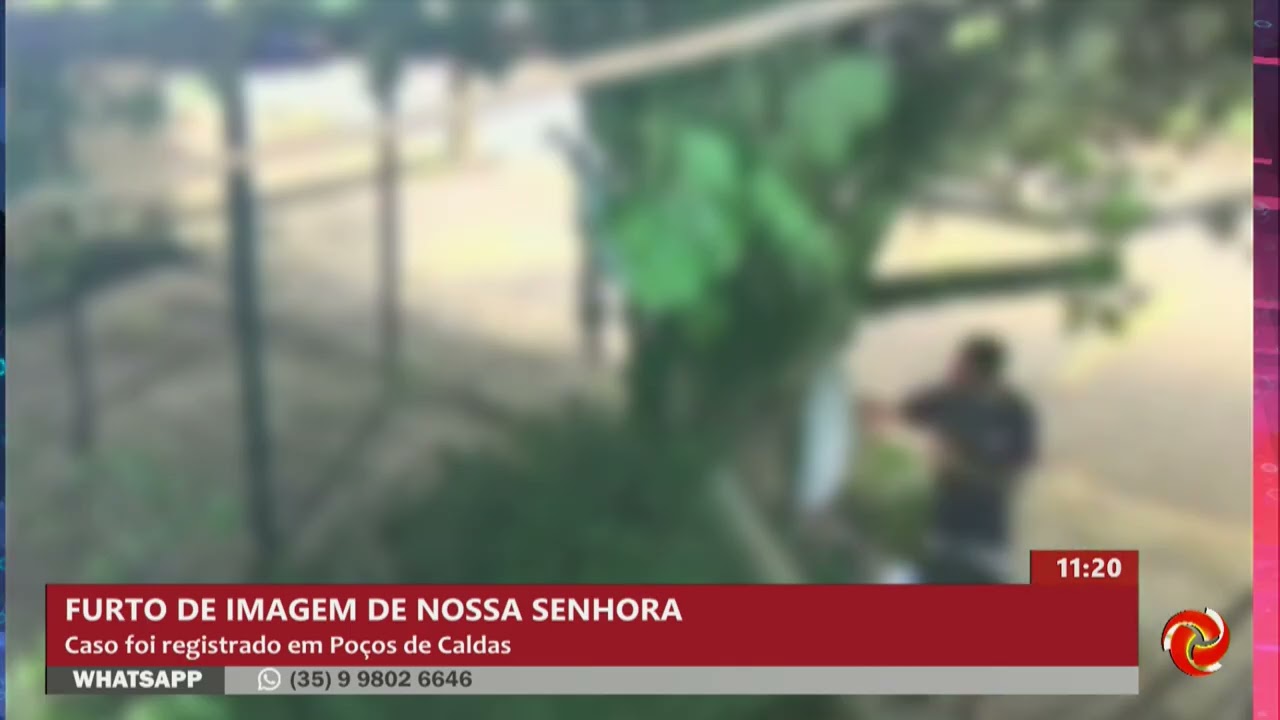 Homem furta imagem de Nossa Senhora em parque em Poços de Caldas