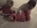 Baby Maddie Wrestles With Tickle Me Elmo