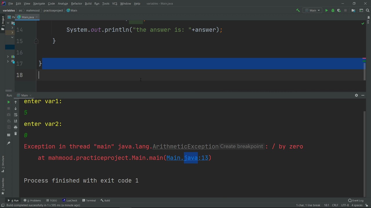 Exception handling | java basics part 17 sohar university