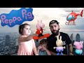 Peppa Pig Skateboarding On A Roof HUGE PEPPA PIG TOY HOUSE Video For Kids
