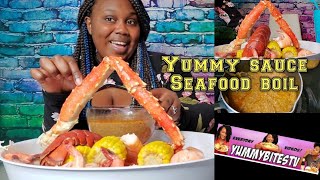 KING CRAB SEAFOOD BOIL | FT.  @YummyBitesTV  YUMMY SAUCE TASTE TEST MUST WATCH