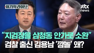 \ 지검장을 삼청동 안가로 소환\ 검찰 출신 김용남 '깜놀' 왜?｜이가혁 라이브