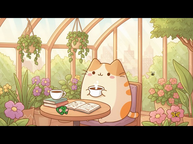 Mochi’s Sunny Greenhouse Retreat 🌼 Relaxing Lofi Hip Hop for Study & Chill ☕️ Soft Aesthetic Beats SDDEFAULT Thumbnail