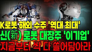 [주식] 지금부터 싹 다 쓸어담아라 K로봇 해외 수주 '역대 최대'!! 신(新) 로봇 대장주 '이기업'  #현대 #HD현대