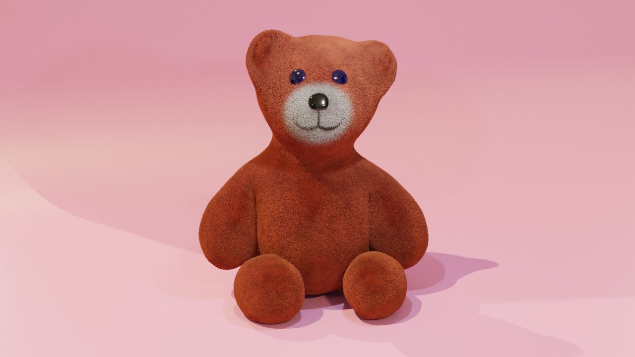 Teddy Bear - Sculpting, Texturing, Rendering | Full Process
