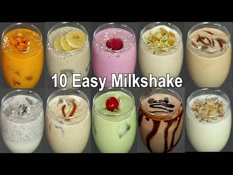 10 Easy Milkshake Recipe | How to Make Homemade Milkshake
