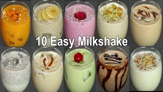 Download lagu 10 Easy Milkshake Recipe | How to Make Homemade Milkshake mp3